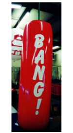 Firecracker helium balloon with lettering